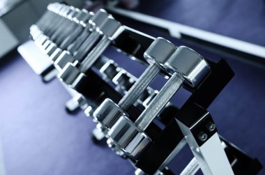 pesos, muchos de plata pesa en la sala de fitness