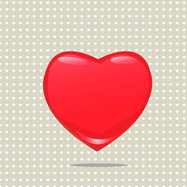 Big red heart shape with pattern — Stock Photo, Image