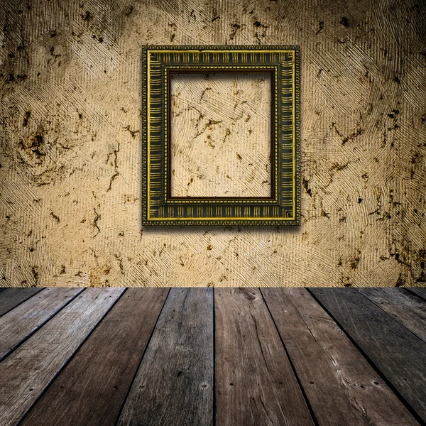 Retro frame over grunge wallpaper — Stock Photo, Image