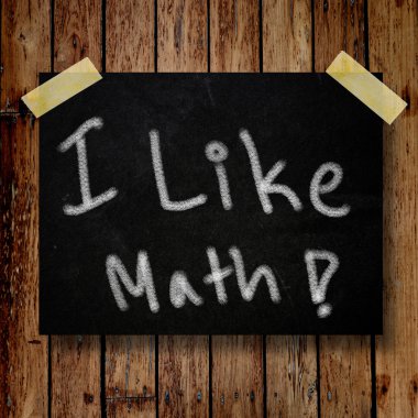 Ben mathl mesaj notu ahşap arka plan gibi