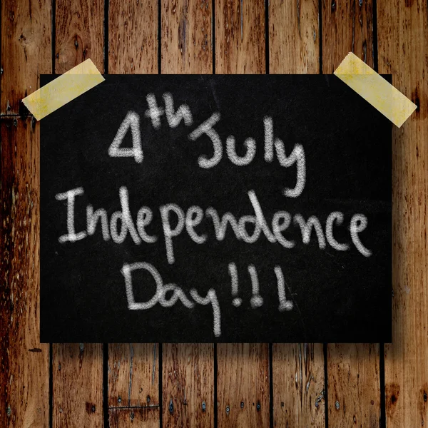 7 月独立記念日のメモ紙の第 4 回 — ストック写真