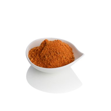 beyaz izole güç, kırmızı biber, kırmızı biber