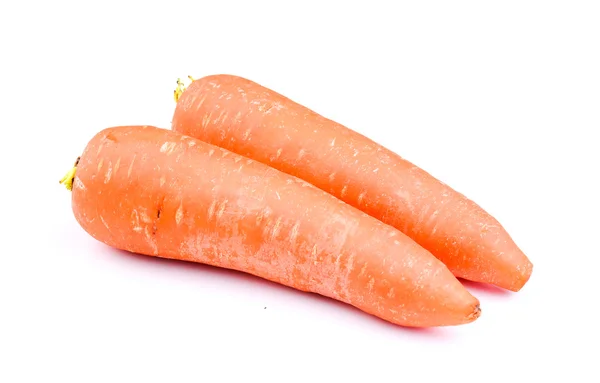 Two carrots isolated on white background — Stock Photo, Image