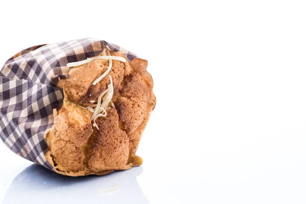 Tasty Coconut muffin cake, isolated on white — Stock Photo, Image