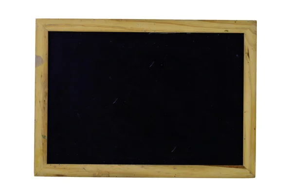 白色衬底上的旧黑板 — 图库照片