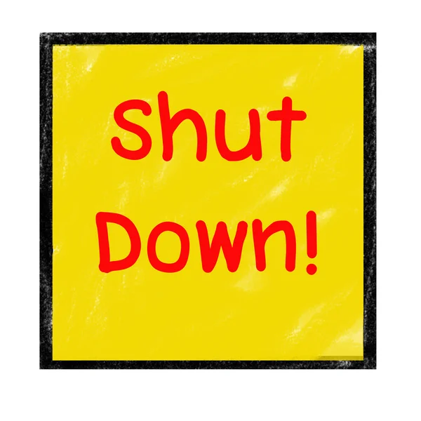 Icon with shut down written with Chalk — Stock Photo, Image