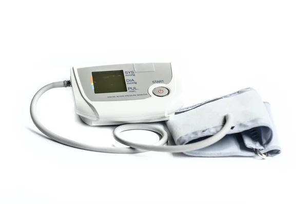 Miernik ciśnienia krwi pokazano normalne ciśnienie krwi — Zdjęcie stockowe