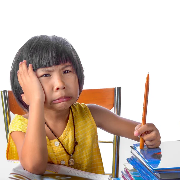 Znudzony dziecka w szkole — Zdjęcie stockowe