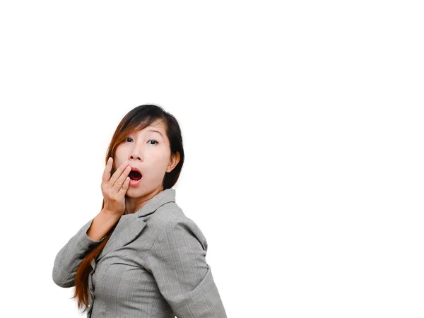 Asian woman looking  surprised. — Stock Photo, Image