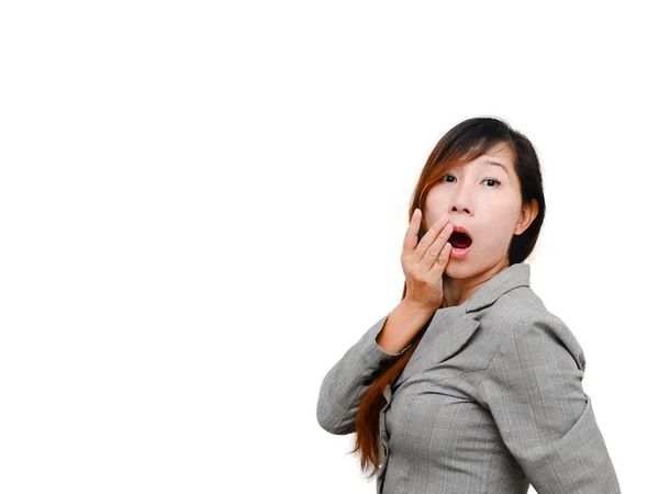 Asian woman looking surprised. — Stock Photo, Image