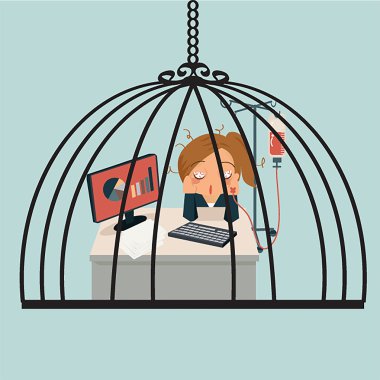 birdcase ofisinde oturuyor ve iş kadını