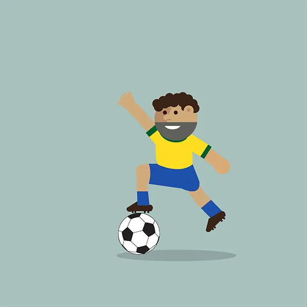Иллюстрация футбола Бразилии — стоковый вектор
