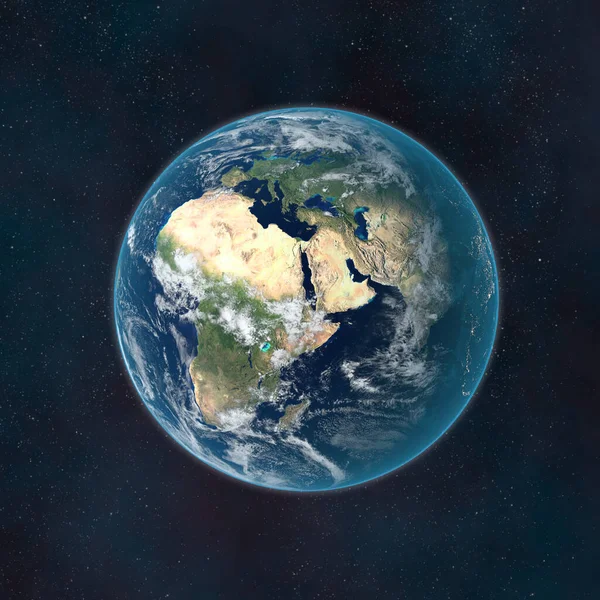 Ciemny Futurystyczny Obraz Planety Ziemia Przestrzeni Kosmicznej Close Elementy Tego — Zdjęcie stockowe