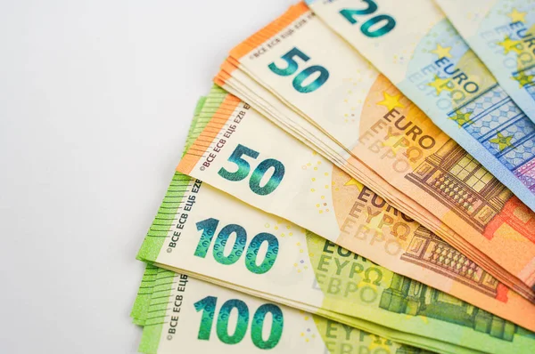 Background Paper Money Euro Banknotes Cash — Foto de Stock
