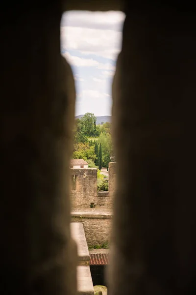 Ortaçağ Kalesi Nden Cite Ortaçağ Fransa Daki Carcassonne Şehri Manzarası — Stok fotoğraf