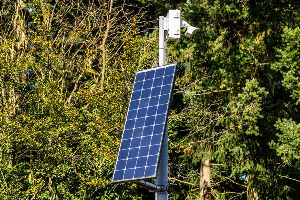 Monitoring System Dense Forest Powered Solar Energy Photovoltaic Panel Stock Picture