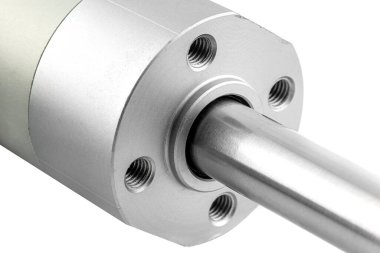 Piston lastik bir mührün makro fotoğrafı. Pnömatik bir hava silindirinden. Ucunda iplik yok..