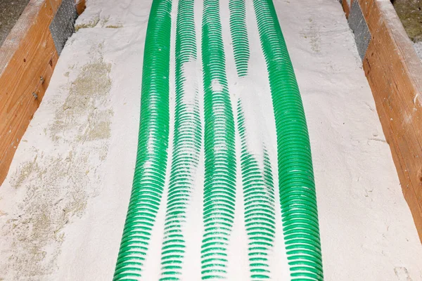 Pipe Insulation Expanded Perlite Domestic Ventilation Energy Recovery Visible System — Foto de Stock