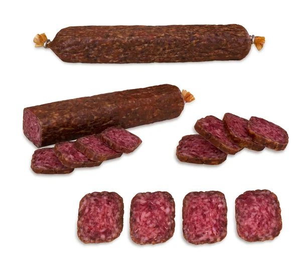 Beyaz arka plan üzerinde izole sosis. kırpma yolu ile.