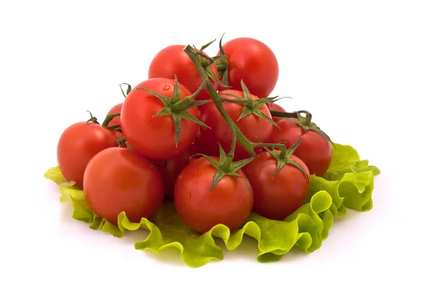 Beyaz arka planda izole edilmiş domatesler.