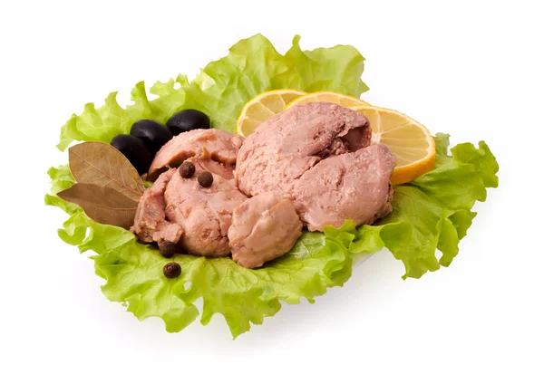 konserve morina karaciğer ile kompozisyon