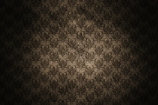 Dark Grunge Wall Background With Retro Pattern — Stock Photo, Image