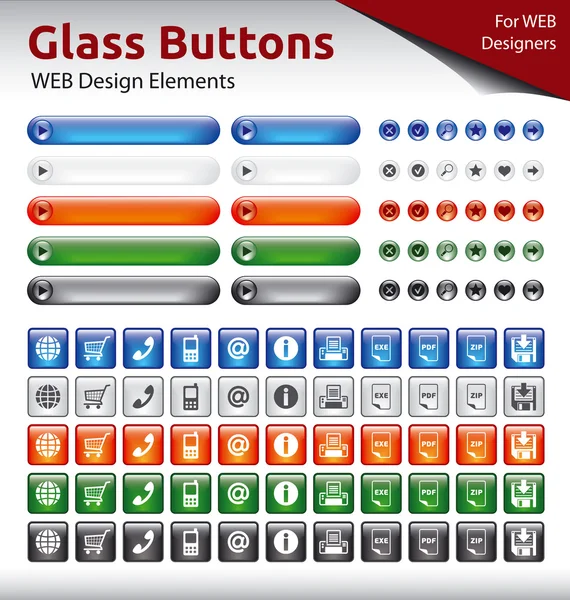 cam düğmeleri - web tasarım öğeleri