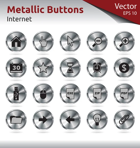 Metalik düğme - internet