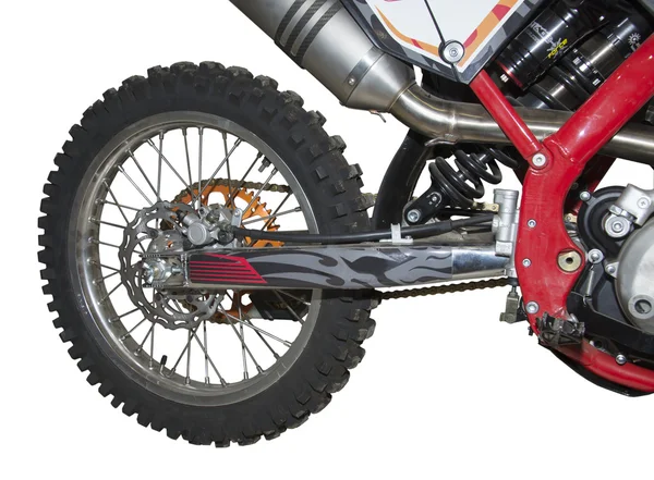 Back suspension bracket of a sports motorcycle — Stock Photo, Image