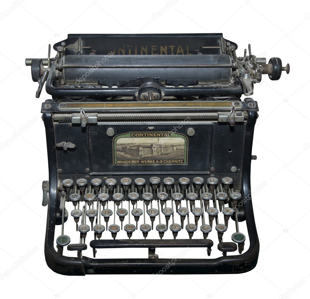 The typewriter of the beginning of 20 centuries
