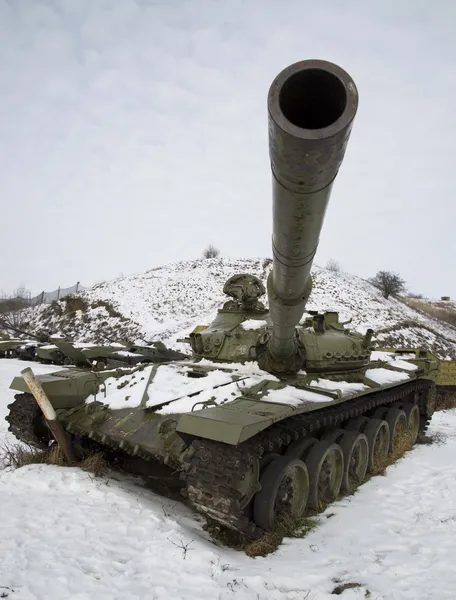 De linker tank na gevecht — Stockfoto