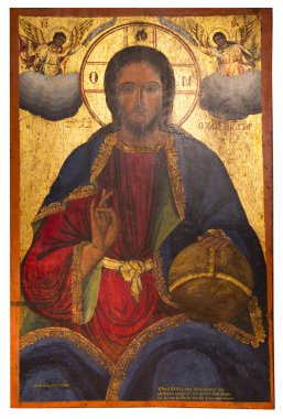 Girit panayia kera.island Manastırı antik kutsal kişilerin resmi