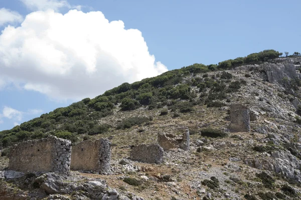 I mulini a vento distrutti, isola di Creta — Foto Stock