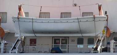 Cankurtaran bir gemide. Santorini