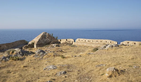 Vista desde la fortaleza de Fortezz en el mar.Rethymno — Foto de Stock