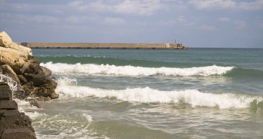 rethymno, Girit İlçesi denizde sörf