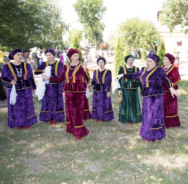 starocherkasskaya, Rusya Federasyonu-Ağustos 25 - kazak koro sings Ağustos