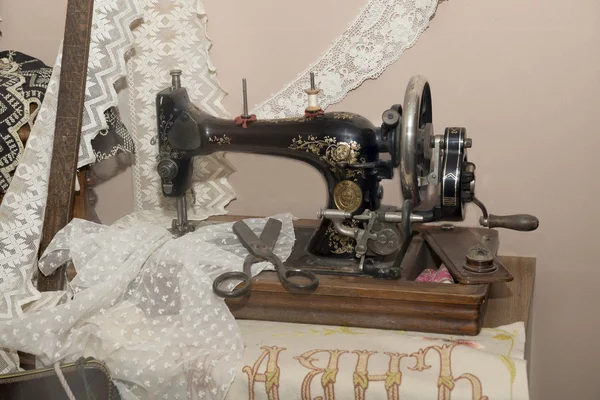 Workplace dressmaker 19th century — Stock Photo, Image