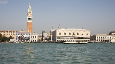 Görünüm piazza San marco tekne. Venedik. İtalya