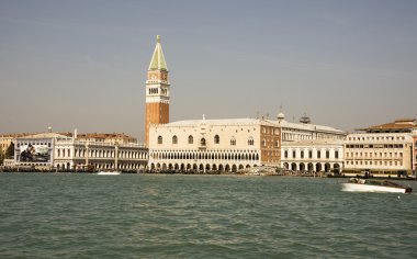 Görünüm piazza San marco tekne. Venedik. İtalya