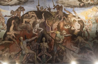 Giotto'nun Çan kulesi boya tavan. Floransa