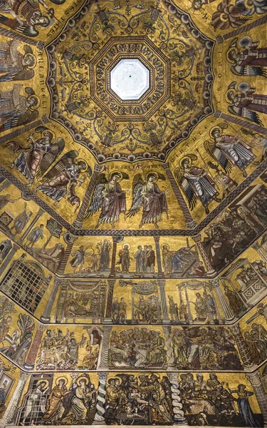 Ceiling painting of the Baptistery of San Giovanni. Florence — Stock Photo, Image