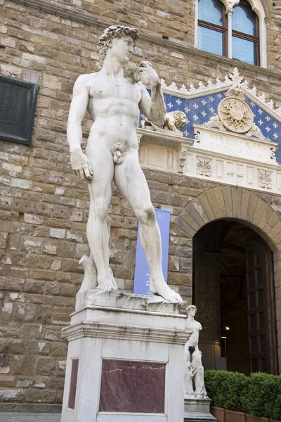 David in Piazza della Signoria. Florence — Stock Photo, Image