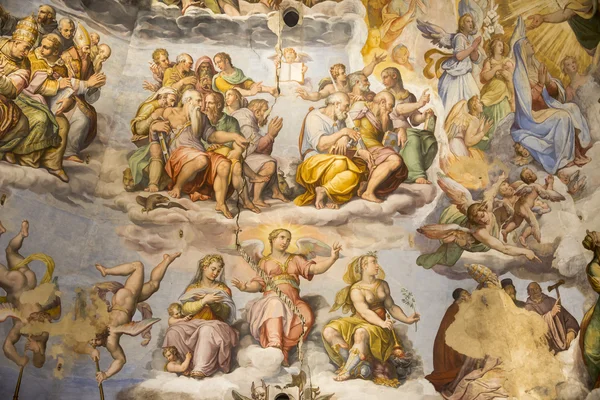 Pintura de techo del campanario de Giotto. Florencia Imágenes de stock libres de derechos