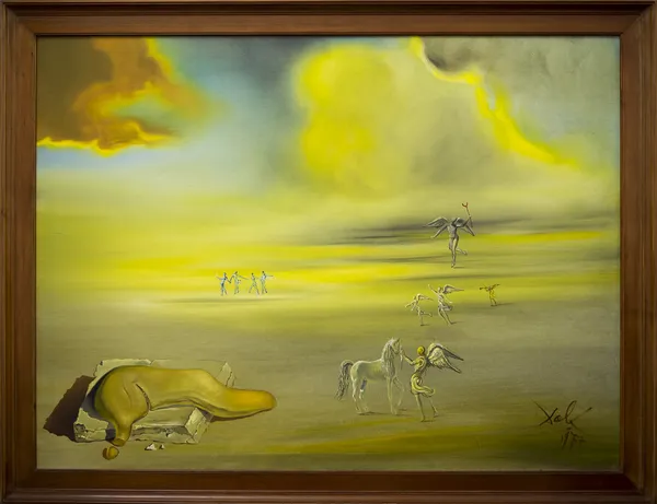 Dali schilderij "de wastafel (stereoscopische werk, juiste componen — Stockfoto