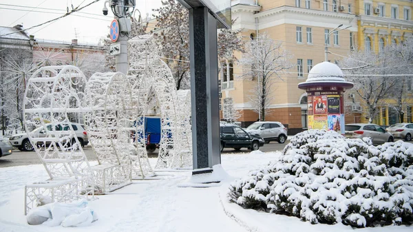 Rostov Don Rusia Januari 2022 Mobil Mobil Melaju Sepanjang Jalan — Stok Foto