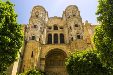 Malaga Katedrali cephe, Endülüs, İspanya