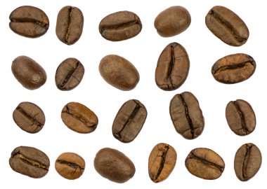 kavrulmuş kahvenin izole. ayrı kırpma yolları