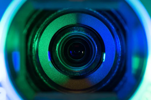 Lente da câmera de vídeo — Fotografia de Stock
