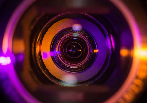 Lente da câmera de vídeo — Fotografia de Stock